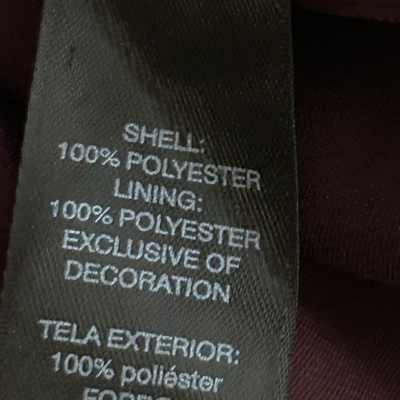 White House Black Market Burgundy Embroidered Kimono Sleeve Top XS - Picture 6 of 7